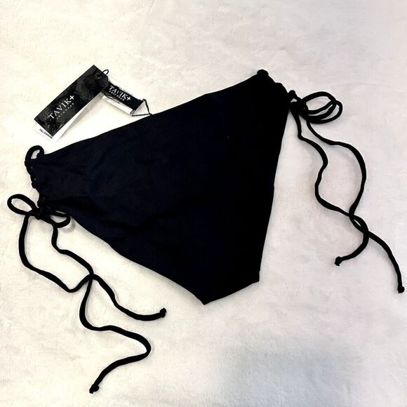 NWT Tavik Bebe Full Bikini Bottom in Black - Extra Small - Picture 5 of 9